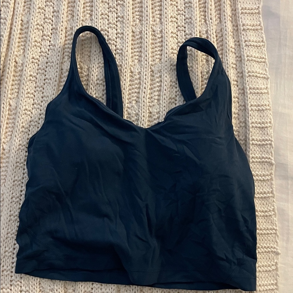 Lululemon align teal cropped workout top